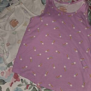 Cat & Jack Purple Tank Top with Rainbow Print